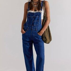 Free People Indigo Women's Overalls NWT